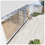 Transparentes Türvordach 40x200cm UV & Regenschutz Outdoor Polycarbonat Markise für Eingänge Wetterfest Stilvolle und Langlebige Abdeckung für Veranden und Terrassen