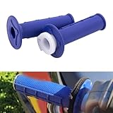 22 mm 7/8 Zoll Lock-On Dirt für Fahrradlenkergriffe für Modelle, TPE-Gummi, rutschfester Komfortgriff mit Gasgriff, Blau