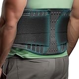 NativoDex Rückenstützgürtel - Rückengurt zur Stabilisierung der Lendenwirbelsäule - Lendenwirbelstütze für den unteren Rücken mit Stützstäben zur Verminderung von Rückenschmerzen