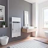 Schulte Bad-Heizkörper Turin, 114 x 50 cm, 391 Watt Leistung, Mittelanschluss und beidseitig von unten, Alpinweiß, Handtuchhalter-Funktion, H113550 04