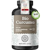 NATURE LOVE Bio Curcuma - 240 Kapseln - mit Curcumin aus Kurkuma und Piperin aus schwarzem Pfeffer - hochdosiert, vegan, laborgeprüft und in Deutschland hergestellt