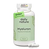 dailynature Hyaluronsäure 90 Kapseln | 1.100 kDa | hochdosiert mit 500 mg Natrium Hyaluronat pro Kapsel | vegan | ohne unerwünschte Zusätze | glutenfrei | laktosefrei