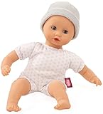 Götz 2320556 Muffin to Dress Puppe - 33 cm große Babypuppe mit blauen Schlafaugen, ohne Haare mit Mütze - Weichkörper-Puppe ab 18 Monaten