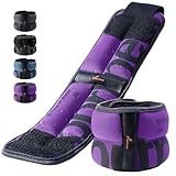 Sportneer Amphibious Knöchelgewichte – 1,8 kg pro Paar, Knöchelgewichte-Set für Krafttraining (Grau, 1,8 kg pro Paar, je 0,9 kg), Lila