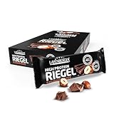 Layenberger High Protein Riegel - Fitness Power Bar, viel Eiweiß, wenig Zucker - 18er Pack (18 x 35 g) - Schoko-Nuss