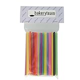 bakeryteam Polysticks 115mm x 4mm Sticks für Cake Pops, Lollipopstiele 100 Stück FARBMIX