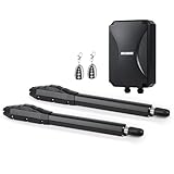 CO-Z Flügeltorantrieb Doppelflügeltorantrieb 800kg Drehtorantrieb mit 2 Fernbedienungen Torantrieb Toröffner Drehtoröffner Set Max. 6 m oder 400kg pro Flügel Swing Gate Opener (40Wx2)