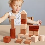 Bausteine aus Holz, Bausteine zum Lernen für kleine Kinder, Lernspielzeug aus Naturholz, für Kinder im Vorschulalter
