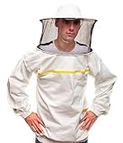 BEEART Proffessionelle Imkerkleidung.Anzug mit rundem Hut und Gummibandärmeln.Schützt Sie vor Bienen und Insekten.Professionelles Produkt, imkereibedarf, ausgezeichneter Schutz für Imker. Weiß (2XL)