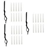 VICASKY 3 Sätze Dünnes Messer Haarstyling-rasierer Haarschneiderasierer Rasiermesser Zum Haareschneiden Haarschnitt-set Für Zu Hause Haarschnitt Rasierer Rostfreier Stahl Schwarz