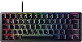 Razer Huntsman Mini (Purple Switch) - Kompakte 60% Gaming Tastatur mit opto-mechanischen Schaltern (PBT-Tastenkappen, abnehmbares USB-C Kabel) QWERTZ | DE-Layout, Schwarz