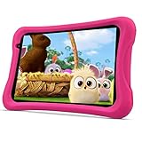 PRITOM Android, 8 Zoll Kinder-Tablet, Kindersicherung, Kinder-App, Quad-Core-Prozessor, 2 GB RAM, 64 GB ROM, HD-IPS-Bildschirm, Dual-Rückfahrkamera, mit Kinder-Tablet-Hülle (Rosa)
