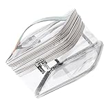 Angoily Tragbarer Kulturbeutel PVC Doppellagig mit Griff Reise Kosmetiktasche für Damen und Herren Aufbewahrungstasche Großvolumig