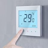 Ailgely Digital Thermostat, Intelligente Wandthermostat, 5A 110-230 V Raumthermostat, Wöchentlich Programmierbares, LCD-Display Touchscreen, Wasser Heizung Thermostat, Raumtemperaturregler