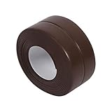 GOTOTOP Tape Caulk Strip, 3,2 M PVC Selbstklebender wasserdichter Dichtungsstreifen für Küchenspüle Toilette Badezimmer Dusche Badewanne Boden Wand Randschutz(38mm*3.2M-Braun)