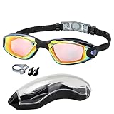 bergxperten hydrinvis schwimmbrille UV-Schutz Schwimmbrillen für Erwachsene mit Antibeschlag, Auslaufsicher und Komfortabel Ideal für Männer und Frauen