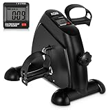 AGM Mini Fitnessbike für zuhause, Arm und Beintrainer Heimtrainer, Sportgerät Mini Bike, Hometrainer Mini Fahrrad Bewegungstrainer Fitnessgerät für Zuhause Büro - Schwarz