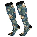Weich Socken Herren Faultiere hängenden Baum Cartoon Herrensocken, Verstärkte Socken, Laufen, Wandern, Herren, 50cm
