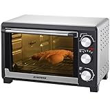 Syntrox 18 l Kleiner Mini Backofen Bokabu | Miniofen | Pizzaofen | Pizzabackofen, 1200 Watt, mit Timer, inklusive Zubehör, max. 230 Grad, mit Umluft