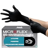 Ansell Microflex 93-732, Vielseitige Nitrilhandschuhe, Einweghandschuhe für präzise Handhabung, Arbeitshandschuhe für mechanische Aufgaben, Latexfrei, Puderfreie Einmalhandschuhe, 100 Stück, Gr. XL