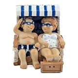 Strandkorb Urlaubspaar, Ostsee, Urlaub, Strand, Mini Strand Korb