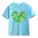 vaolkwsacz Spring and Autumn New Fashionable Cute Print Comfortable Version of The Girls Printed T Shirt Damen Spitze (Sky Blue, 6-7 Years)