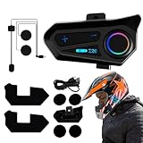 Kabellose Motorradhelm-Ohrhörer – 5.0 Headset in lebendigen Farben, IPX6 wasserdicht, Typ-C-Ladung | Geräuschunterdrückung für Outdoor-Radfahren und Reitausrüstung