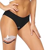 Runmeihe Perioden Hose zum Schwimmen, Bikini Perioden Badebekleidung, Auslaufsichere Menstruationsunterwäsche für Mädchen Teenager Frauen (DE/NL/SE/PL, Numerisch, 36, 38, Regular, Regular, Schwarz)