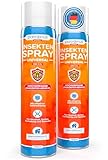 Patronus Insektenspray Universal für Wohnung mit Sofortschutz 2x 750 ml zur Abwehr von zahlreichen Insekten - Hochwirksames Ungeziefer-Spray mit dezentem Zitrusduft, Aus deutscher Produktion
