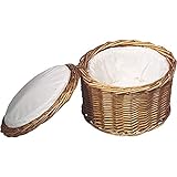 APS 30299 Eierkorb, hellbeiges Eikörbchen, Eierbehälter, stabile Vollweide, für ca. 20 Eier, hält den Inhalt durch das Stoff-Futter lange warm, Durchmesser 26 cm, Höhe 17 cm, Beige