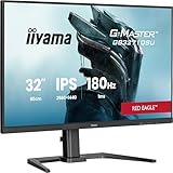 iiyama G-Master Red Eagle GB3271QSU-B2 80cm 31,5“ IPS LED Gaming Monitor QHD 180Hz HDMI DP USB3.2 USB-C 1ms HDR FreeSync Premium Höhenverstellung schwarz