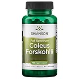 Swanson, Full Spectrum Coleus Forskohlii, 60 glutenfreie Kapseln, 400mg Coleus Forskohlii Wurzel je Dosis, Sojafrei, GMO frei, Geschmacksneutral