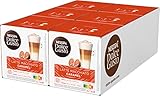 NESCAFÉ Dolce Gusto Latte Macchiato Caramel | 96 Kaffeekapseln | Arabica Robusta Mischung | Feines Karamell Aroma und leckerer Milchschaum | Aromaversiegelte Kapseln | 6er Pack (6 x 16 Kapseln)