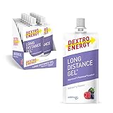 DEXTRO ENERGY LONG DISTANCE GEL WILDBERRY + MAGNESIUM + NATRIUM - 12x50ml (12er Pack) - Energy Gel für lange Workouts, Kohlenhydrat Konzentrat mit Elektrolyt Zusatz und Palatinose