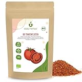 BIO Tomatenflocken (100g), Zerkleinerte Tomaten Flocken 1-3mm aus biologischem Anbau, Vegan, Gewürz aus Getrocknete Tomaten zur Zubereitung von Tomatenmark, Pastasauce, Pizzasauce