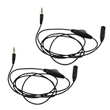 DIYEAH 1 Satz Audio Verlängerungskabel Mit Pulley Lautstärkeregelung Schwarz Kompatibel Smartphones Leicht Und Tragbar Für Audioanwendungen 2 Stück