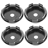 PENIKOKO 4Stücke Radnabenkappen für Auto Tuning und Modifikation Schwarze Radnabenabdeckung für Verschiedene Automodelle Installieren DIY