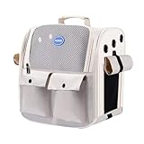Rucksack für Welpen, Rucksack für Kätzchen, atmungsaktiver Reiserucksack für Haustiere mit mehreren Taschen, Rucksack für Katzen, Tragetasche für Kaninchen, faltbare Tasche