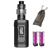 E Zigarette, Smok 230W MORPH 2 KIT mit 7,5 ml TFV18 Verdampfer Tank und 2 * wiederaufladbaren Batterien Touchscreen Vape Starter Set, Ohne E-Liquid, Ohne Nikotin (Schwarz)