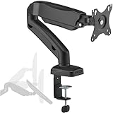 Xantron® Monitor Tischhalterung für 1 Monitor bis 32 Zoll, Höhenverstellbar [ohne Schrauben] Monitor Arm für VESA 75x75 & 100x100 / Monitor Halterung mit Schwenkarm für Schreibtisch