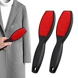 2Fusselrolle Wiederverwendbar, Wiederverwendbare Fusselbürste für Alltagsfussel, Doppelseitige Veloursbürste, Fusselentfernerbürste, Reise-fusselbürsten, Kleiderbürste Entfussler für Katzen,Hundehaare