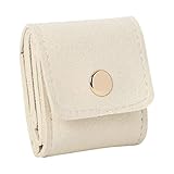 Generisch Reise-Schmucketui – 8x6 Zoll faltbarer Organizer, Schmuckrolle mit Reißverschluss, mit Samt ausgekleidete Fächer | Schmuck-Organizer für Ohrringe, Armbänder