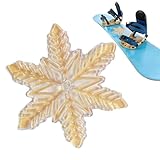 judiouo Snowflake Snowboard-Stomp-Pads, rutschfeste Stomp-Pad-Matte | 3D-Aufkleber Stomp Pads - Snowboard-Stomp-Pads mit verbessertem Griff, tragbares 3D-erhöhtes Design für Stabilität und Kontrolle