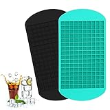 MXTIMWAN 2 Stück Eiswürfelform Silikon, Mini Eiswürfel, Eiswürfelschalen BPA Frei, 160 Eiswürfelschale für Küche, Bars, Whisky, Cocktails und Getränke, Eiswürfel: 1x1 cm