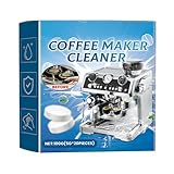 Entkalker-Tabletten für Kaffeemaschinen, 20 Stück, lebensmittelechte Formel, löst schnelle Schaumrückstände, Kalk/Fett/Kaffee