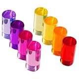 Luwecf 8 Stück Regenbogen Bausteine Lernspiel Zylinder Acryl Sensorisches Stapelspiel für Kinder für Spielzimmer Vorschule Familienaktivitäten Geschenk, 5cm