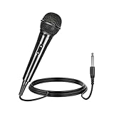 Dynamischer Mikrofon Vocal Dynamisch Microphone Karaoke Handmikrofon Microfon Sprachmikrofon Jack 6,5mm XLR Tragbares Mikro Micro Mic Für DVD Fernseher KTV Audio Mixer Singen Streaming Podcast Party