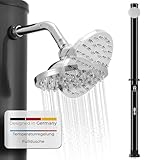 Juskys Solardusche Victoria 20 Liter - 220 cm - bis 60°C - mit schwenkbarem Duschkopf, Fußdusche & Gartenschlauch Anschluss Gartendusche Außendusche