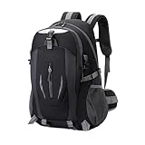 Multifunktionaler 40-Liter-Wanderrucksack für Outdoor-Abenteuer, leichte Aufbewahrungstasche, wasserdichter Rucksack für Camping, Bergsteigen, Radfahren, bequem, Schwarz, Consulte la descripción