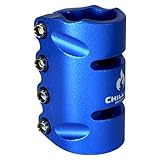 Chilli Pro Scooter Stunt-Scooter SCS 3-Bolt Compression Lenker/Gabel Klemme I Tret I Roller I für Lenker ohne Klemmschlitz I Bar Clamp (31,8 Blau)
